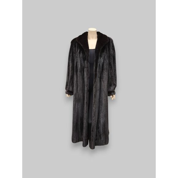 Vintage Dark Brown Mink Coat -Large - Picture 5 of 9